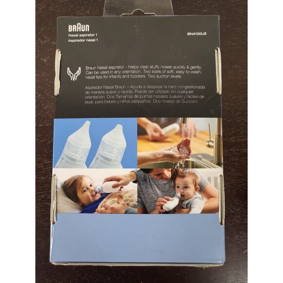 Braun Nasal Aspirator ~ Helps Clear Stuffy Noses Fast And Gently 0+ Months - Picture 2 of 2